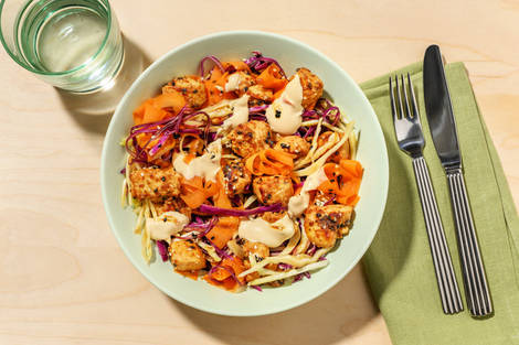 Double Asian Ginger Chicken & Carrot Ribbon Salad