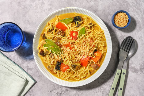 Coconut Prawn Laksa Noodle Soup 