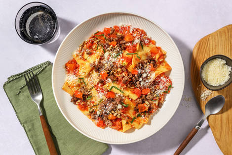 Maltagliati! Frische Pasta mit extra Bio-Rinderhack