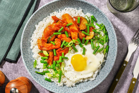 Thai-Bowl mit Sweet-Chili-Cicken