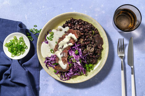 Würziges Rindersteak vom Weiderind mit Limetten-Crema