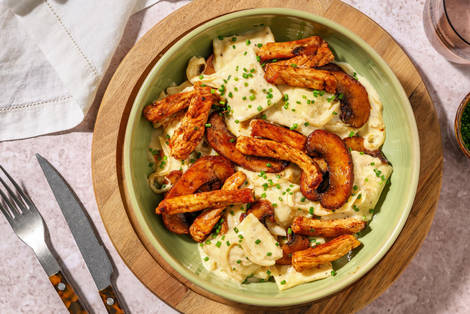 Maultaschen in Zwiebelsoße mit extra Bio-Schweinefleisch