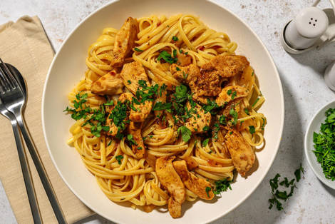 Linguine mit Knoblauch-Hähnchen und Fenchel