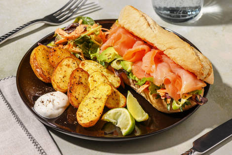 Californian Sandwich mit Avocado und extra Räucherlachs