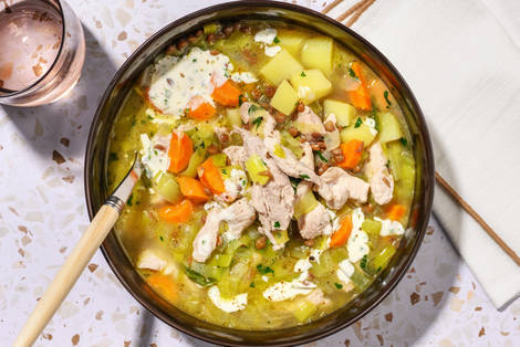 One-Pot-Wonder: Linseneintopf mit Bio-Schweinefleisch