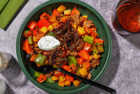 Rauchige Rinderhack-Gemüse-Pfanne 