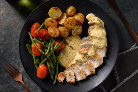 Kipfilet in hollandaisesaus