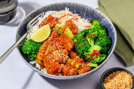 Spicy Sticky Bio-Pork mit Bimi Brokkoli