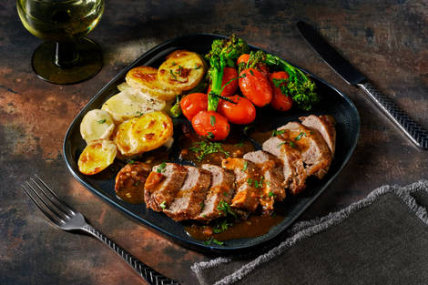 Lamb Steak in Garlic Butter Sauce