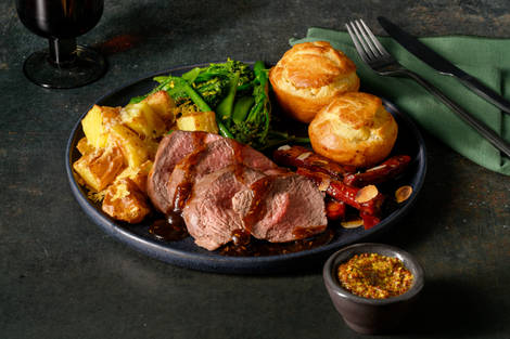 Rosemary Roast Beef and Homemade Yorkshire Puddings