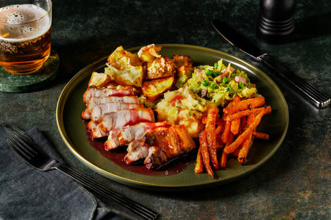 Thyme Roast Pork Belly and Homemade Apple Sauce