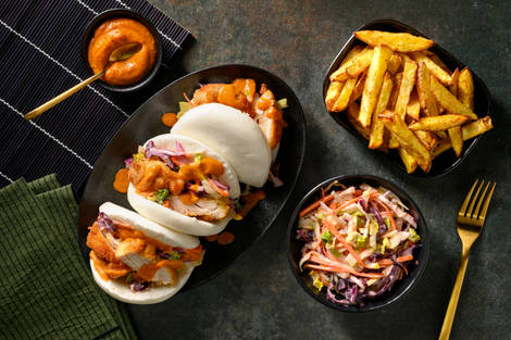Thai Inspired Fried Chicken Bao
