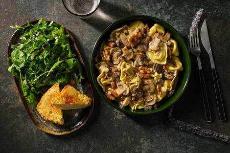 Ultimate Creamy Truffle Mushroom Tortelloni
