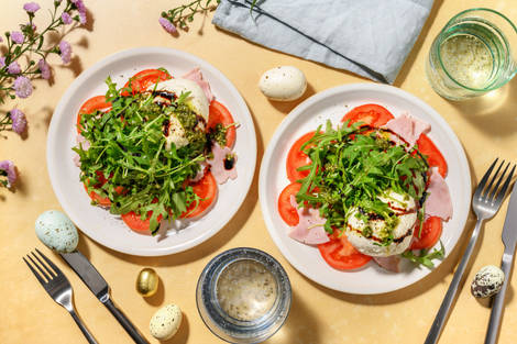 Easter Ham and Caprese Salad