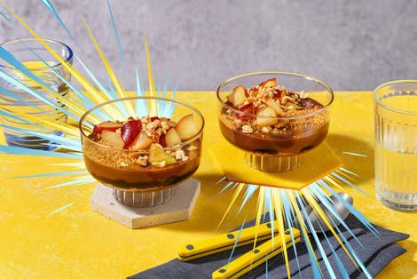 Blueberry Chocolate Pots Inspired by Mega Lucario