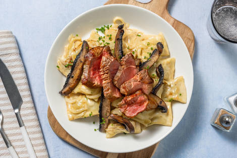 Vegane Maultaschen mit extra Rindersteak