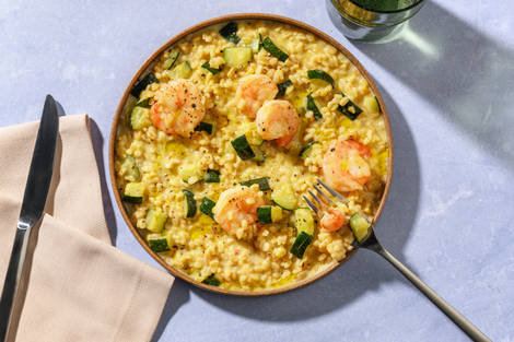 Orzotto alle mazzancolle e mozzarella senza lattosio