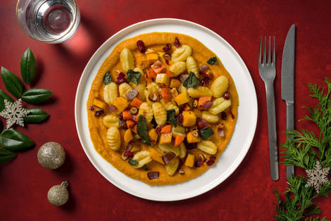 Gnocchi met pompoensaus en beurre noisette met salie