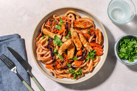 Bulgogi Udon Noodles mit Schweinelachs