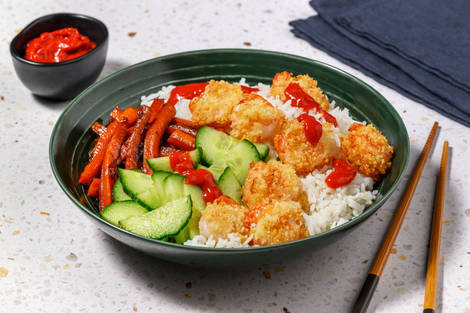 Sticky Szechuan Prawn Bowl