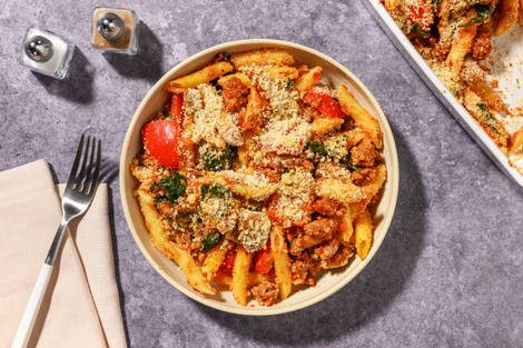 Mexican Style Double Beef Pasta Bake