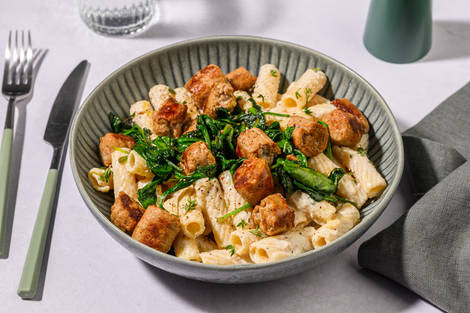 Tortiglioni golosi in crema di noci e mazzancolle