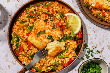 Reispfanne mit würzigem Bio-Halloumi 