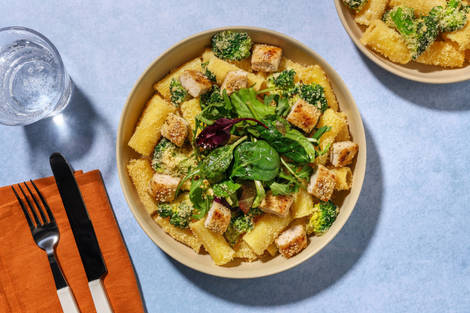 Cheesy Broccoli and Chicken Pasta Bake