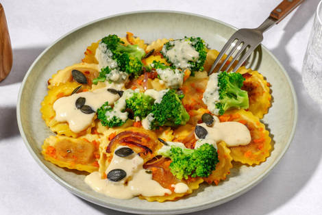 Mini-Maultaschen in Käse-Sahne-Soße