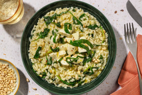 Risotto cremoso allo stracchino e basilico
