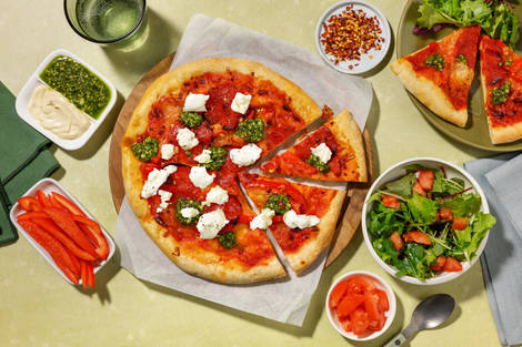 Build Your Own: Double Cheese and Tomato Pizzas