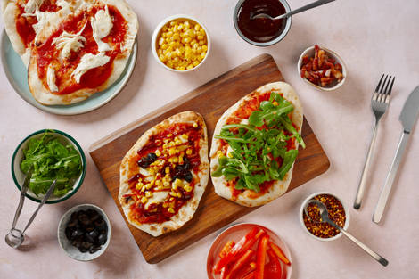 Build Your Own: Double Cheesy Bacon Loaded Flatbreads