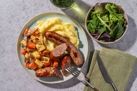 Kålpølse i cremet rosmarinsauce