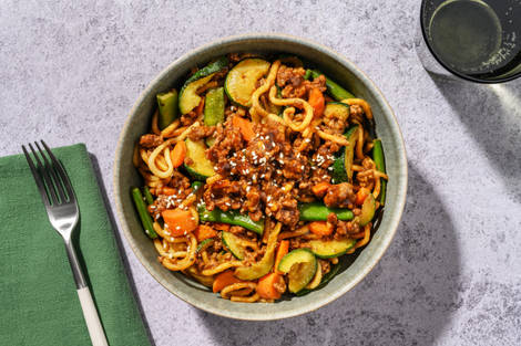 Double Asian BBQ Beef & Oyster Sauce Noodles