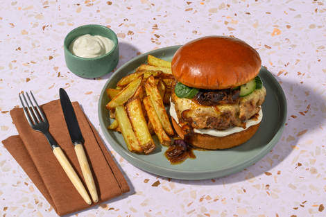 Classic Double Beef & Pork Cheeseburger