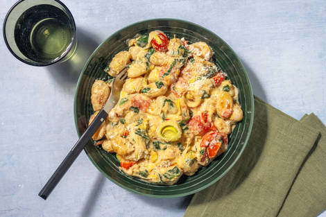 One-Pan Beef & Creamy Veggie Gnocchi