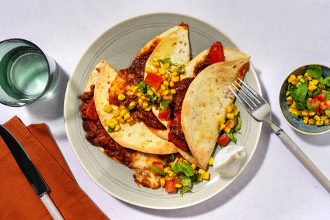 Mexican Plant-Based Mince Quesadillas