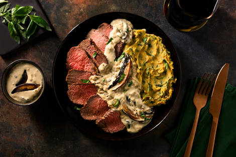 Filet mignon in romige portobellosaus