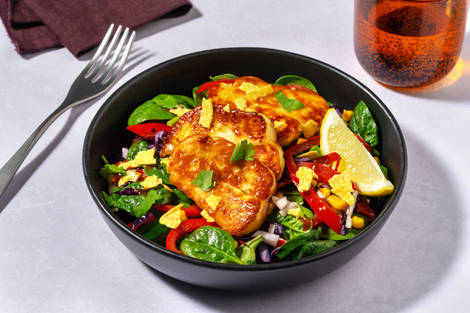 Chicken, Honey Halloumi & Chipotle Slaw Bowl