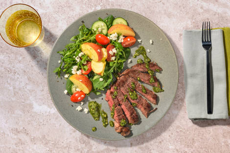 Double Pesto Beef Steak & Sweet Apple Salad