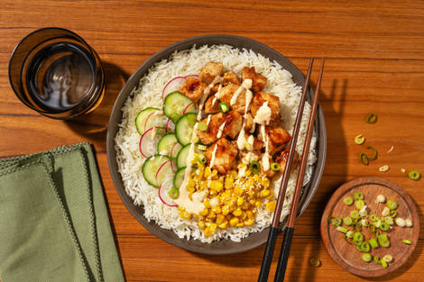 Double Sweet-Soy Ginger Chicken Poke Bowl