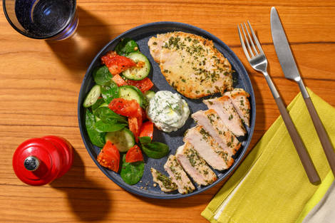 Nonna's Easy Double Pork Cotoletta & Garden Salad