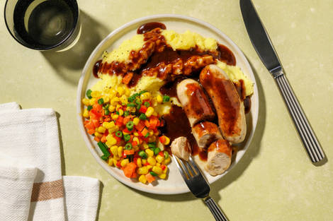 Lemon-Herb Chicken Bangers & Mash 
