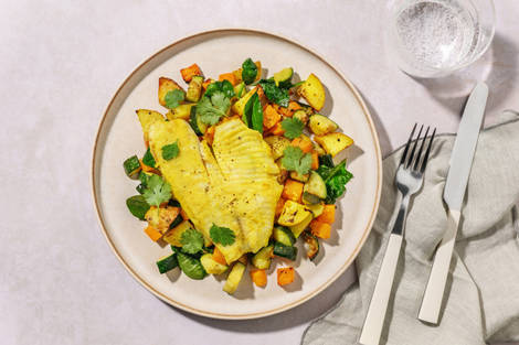 One-Tray Tandoori White Fish & Veg Medley