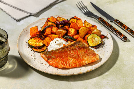 Double Honey-Harissa Glazed Barramundi 