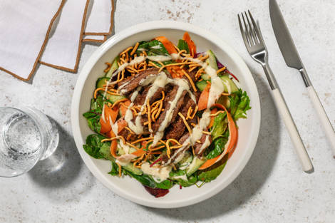 Asian Beef, Tofu & Crunchy Noodle Salad