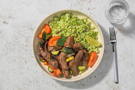 Double Thai Lime Beef Salad & Broccoli-Cauli Rice