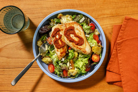 Panzanella-Style Haloumi Pesto Salad