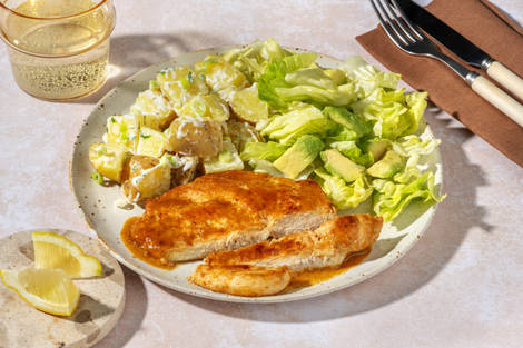 Double Honey-Mustard Chicken & Creamy Potatoes