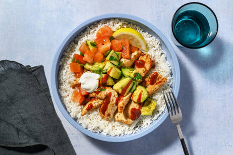 Fiery Chipotle Chicken & Avo Burrito Bowl